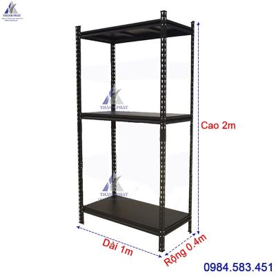 Kệ sắt lắp ráp 3 tầng cao 2m x rộng 0.4m