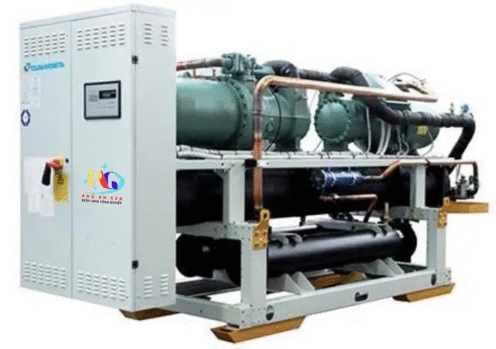Cụm máy chiller trục vít - Cơ Điện Lạnh Phú An Gia - Công Ty TNHH Cơ Điện Lạnh Phú An Gia