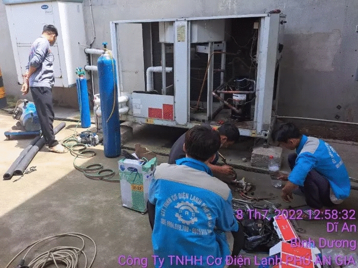 Sửa máy lạnh công nghiệp - Cơ Điện Lạnh Phú An Gia - Công Ty TNHH Cơ Điện Lạnh Phú An Gia