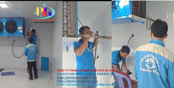 Thi công kho đông lạnh - Cơ Điện Lạnh Phú An Gia - Công Ty TNHH Cơ Điện Lạnh Phú An Gia