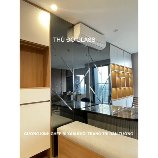 Gương kính ghép Bỉ màu xám khói - Xưởng Cắt Gương Dán Tường Trang Trí Nghệ Thuật Theo Yêu Cầu Thủ Đô Glass - Công Ty Cổ Phần Thủ Đô Glass