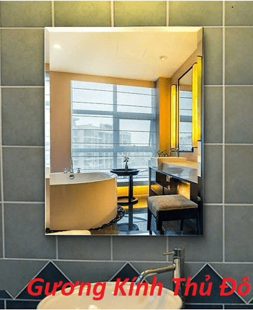 Gương phòng tắm mài xiết chữ nhật treo tường - Xưởng Cắt Gương Dán Tường Trang Trí Nghệ Thuật Theo Yêu Cầu Thủ Đô Glass - Công Ty Cổ Phần Thủ Đô Glass
