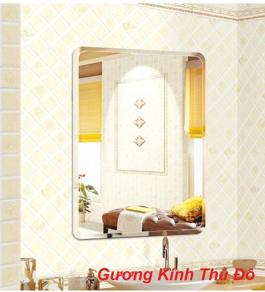 Gương phòng tắm phôi Bỉ 60x80cm mài vát cạnh - Xưởng Cắt Gương Dán Tường Trang Trí Nghệ Thuật Theo Yêu Cầu Thủ Đô Glass - Công Ty Cổ Phần Thủ Đô Glass