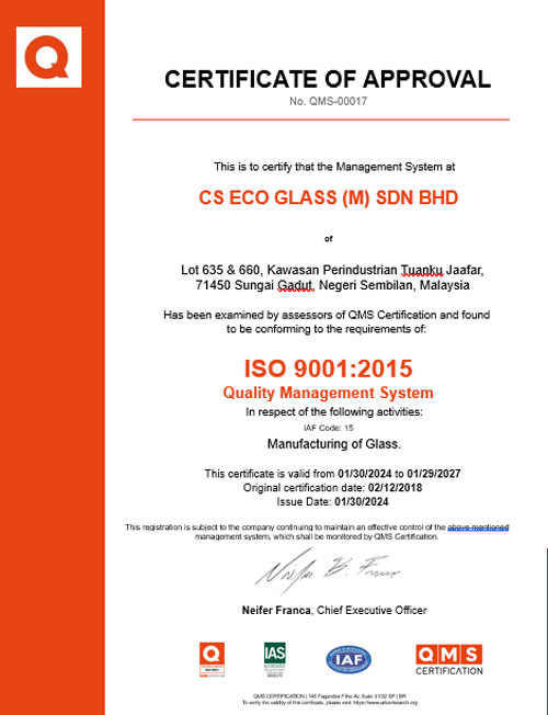 ISO 9001:2015 - Kính Xây Dựng CTC Toàn Cầu - Công Ty Cổ Phần CTC Toàn Cầu