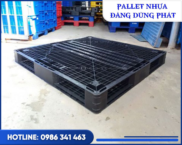 Pallet nhựa 1100x1100x120mm 2 mặt