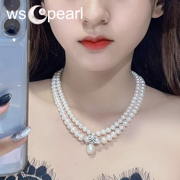 Chuỗi ngọc trai dự tiệc 2 tầng - Trang Sức Ngọc Trai WSCPearl