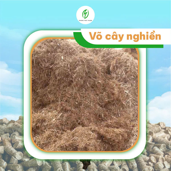 Vỏ cây nghiền - Viên Nén Gỗ Phong Thái Thuận - Công Ty TNHH Phong Thái Thuận