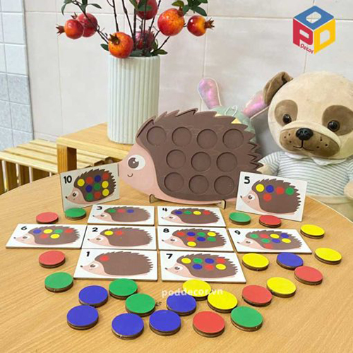 Đồ chơi lắp ráp hình con nhím - PodeDecor Việt Nam - Công Ty Sản Xuất Đồ Chơi Trẻ Em Và Giáo Cụ Montessori Poddecor Việt Nam