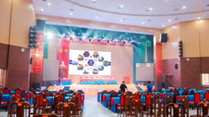 Hoàn thiện hệ thống âm thanh, ảnh sáng tại trung tâm hội nghị Đô Lương