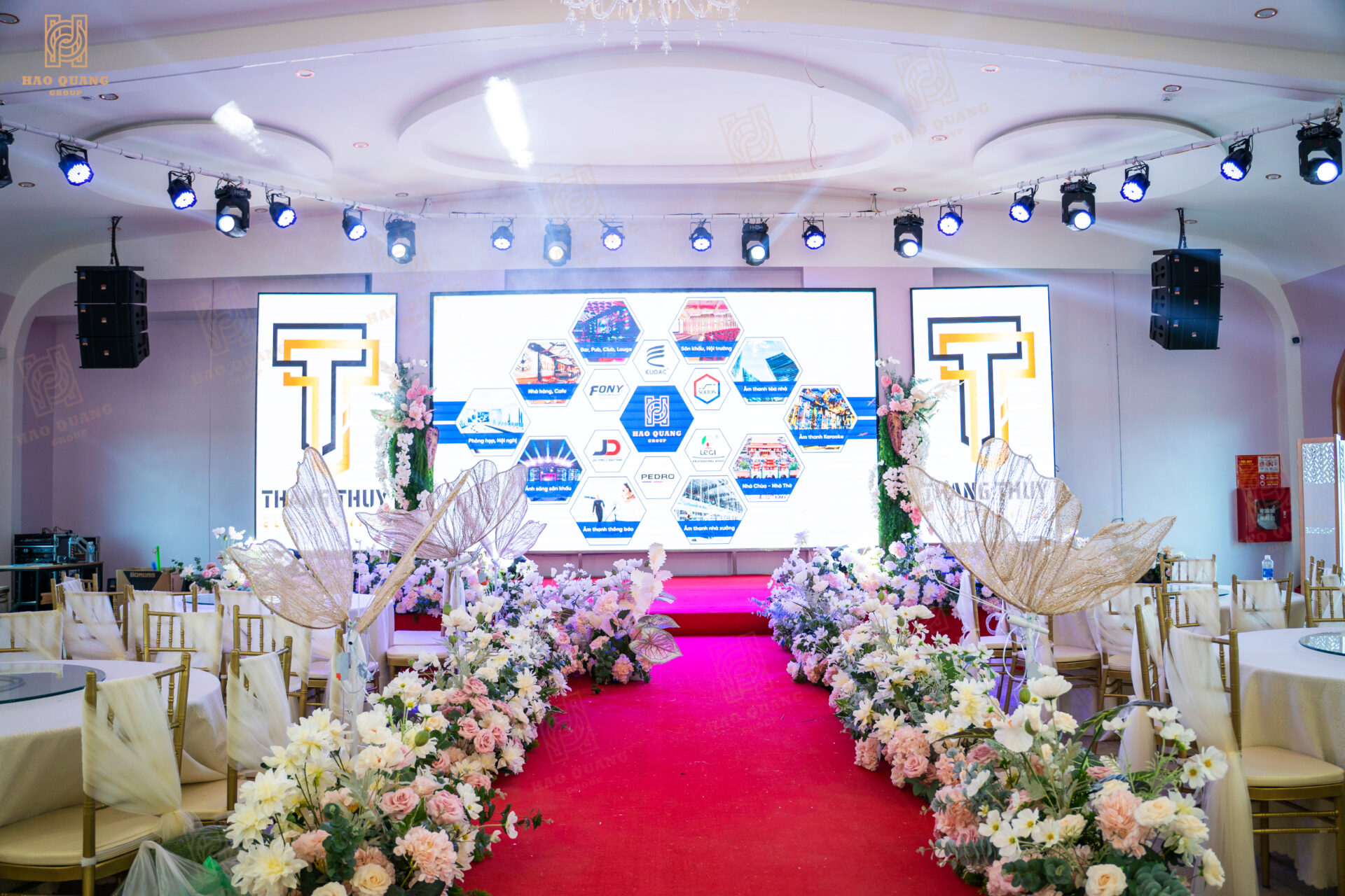 Hoàn thiện hệ thống âm thanh, ảnh sáng tại tiệc cưới Thành Chung, Thanh Hóa