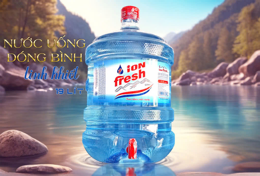 Nước uống tinh khiết đóng bình 19L - Công Ty TNHH Sản Xuất & Gia Công Nước Uống Đóng Chai Ion Fresh