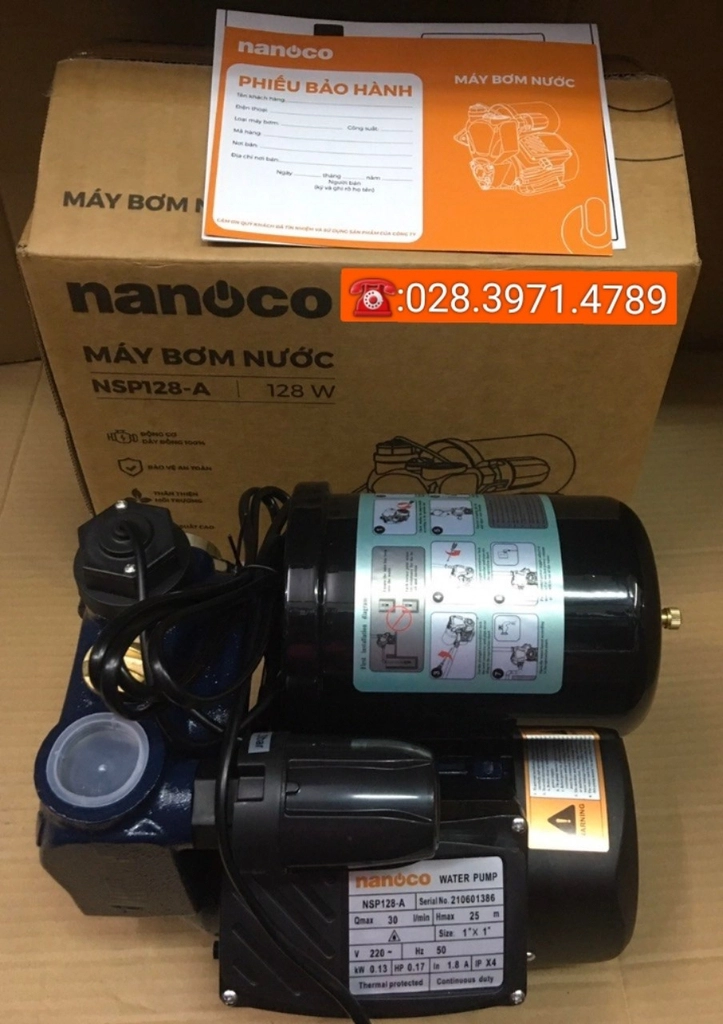 Máy bơm nước nóng tăng áp điện tử Nanoco NSP-128A