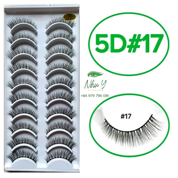 Cặp mi giả 3D Mink 5D#17 - Lông Mi Giả Như ý - Cơ Sở Sản Xuất Lông Mi Giả Như ý