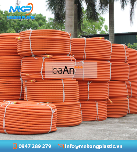 Ống nhựa xoắn HDPE Ba An 260/200 - ống Nhựa Xoắn Mekong Plastic - Công Ty TNHH Sản Xuất Và Thương Mại Mekong Plastic