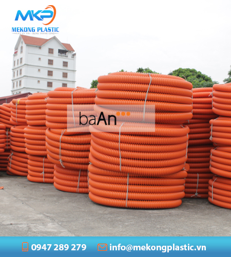 Ống nhựa xoắn HDPE Ba An 320/250 - ống Nhựa Xoắn Mekong Plastic - Công Ty TNHH Sản Xuất Và Thương Mại Mekong Plastic