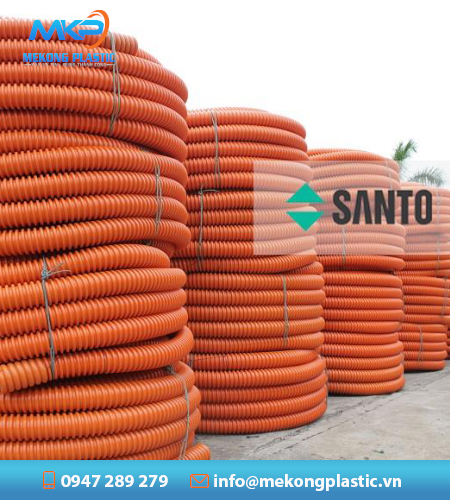 Ống nhựa xoắn HDPE ELP Santo 160 - ống Nhựa Xoắn Mekong Plastic - Công Ty TNHH Sản Xuất Và Thương Mại Mekong Plastic