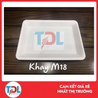 Khay xốp M18 trắng - Bao Bì Tân Đại Long - Công Ty Cổ Phần Đầu Tư Phát Triển Tân Đại Long