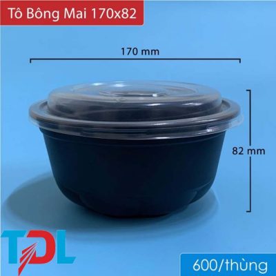 Tô bông mai đen PP - 170x82 nắp PP - Bao Bì Tân Đại Long - Công Ty Cổ Phần Đầu Tư Phát Triển Tân Đại Long