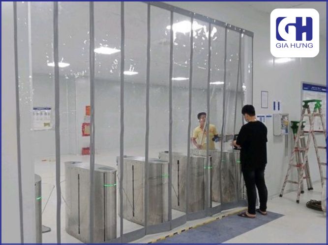 Rèm nhựa PVC nam châm từ tính