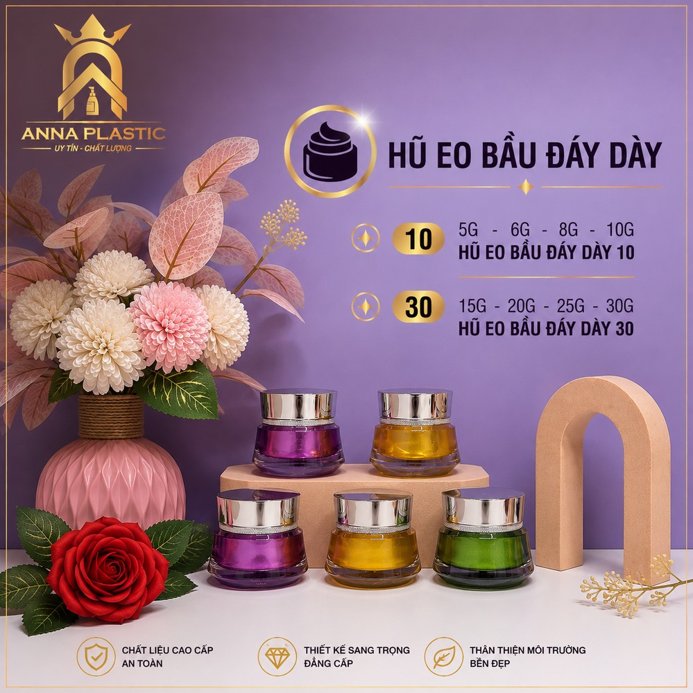 Hũ eo bầu đáy dày l Mã CF10 CF30