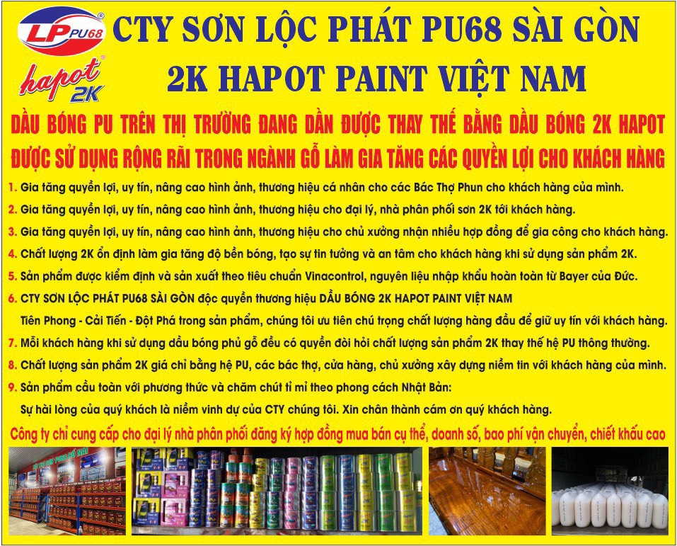 Hình ảnh công ty Sơn Lộc Phát PU68 - Sơn Gỗ 2K HAPOT - Công Ty TNHH 2K HAPOT PAINT Việt Nam