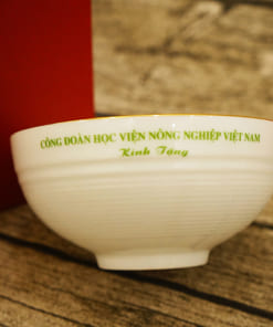 Bộ bát đĩa men tráng in logo