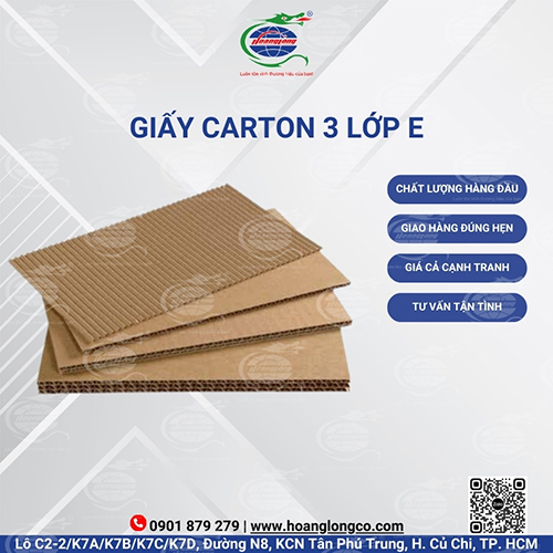 Giấy carton 3 lớp E