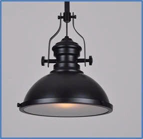 Chao đèn thả D300 có dây xích mặt Mica mờ