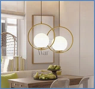 Đèn thả chóa thủy tinh hình địa cầu