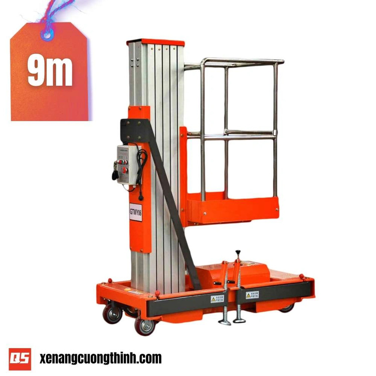 Thang nâng người trục đơn 9m - Xe Nâng Cường Thịnh - Công Ty TNHH Xe Nâng Cường Thịnh