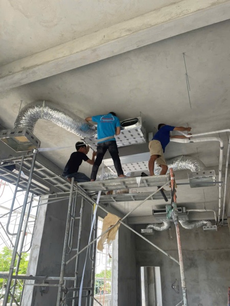 Thi công máy lạnh giấu trần nối ống gió - Công Ty TNHH Thương Mại Dịch Vụ Thiên Ngân Phát