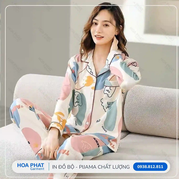 In đồ bộ Pijama - In Chuyển Nhiệt Hòa Phát - Công Ty TNHH Sản Xuất Thương Mại May Mặc Hòa Phát