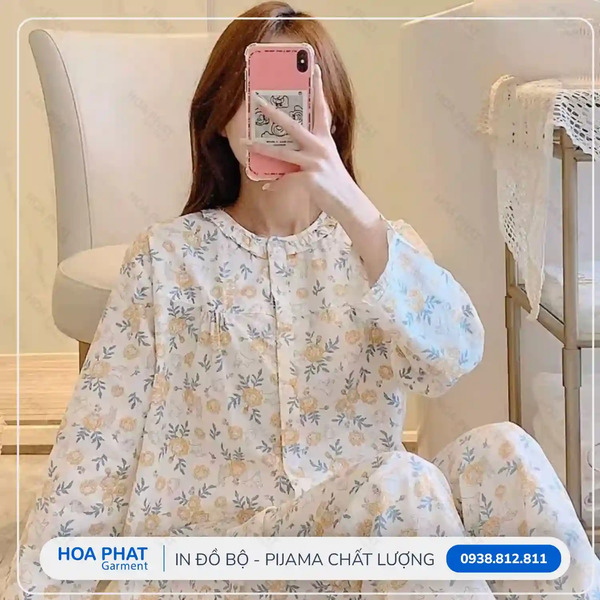 In đồ bộ Pijama - In Chuyển Nhiệt Hòa Phát - Công Ty TNHH Sản Xuất Thương Mại May Mặc Hòa Phát