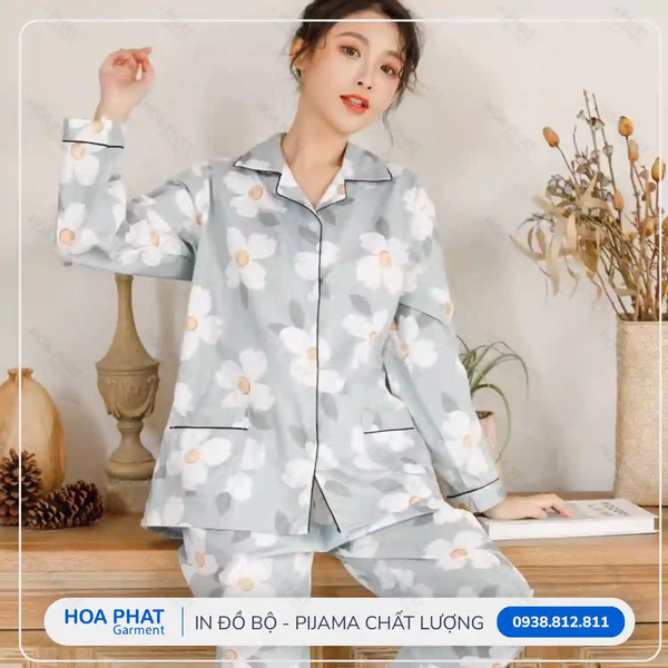 In đồ bộ Pijama - In Chuyển Nhiệt Hòa Phát - Công Ty TNHH Sản Xuất Thương Mại May Mặc Hòa Phát