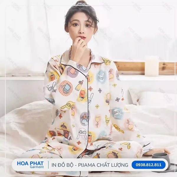 In đồ bộ Pijama - In Chuyển Nhiệt Hòa Phát - Công Ty TNHH Sản Xuất Thương Mại May Mặc Hòa Phát