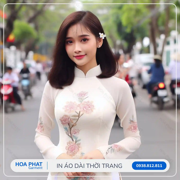 In áo dài thời trang - In Chuyển Nhiệt Hòa Phát - Công Ty TNHH Sản Xuất Thương Mại May Mặc Hòa Phát