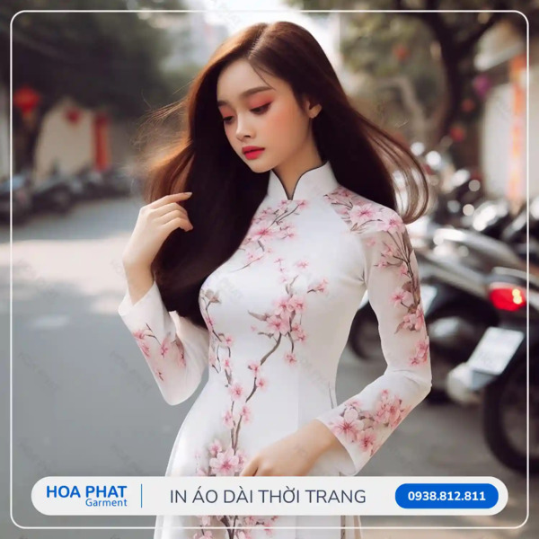 In áo dài thời trang - In Chuyển Nhiệt Hòa Phát - Công Ty TNHH Sản Xuất Thương Mại May Mặc Hòa Phát