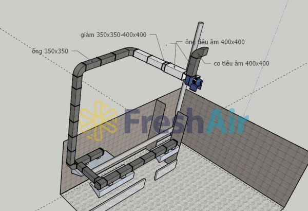Dự án hệ thống hút khói bếp dân dụng - Công Ty TNHH Sản Xuất Thương Mại Dịch Vụ Fresh Air