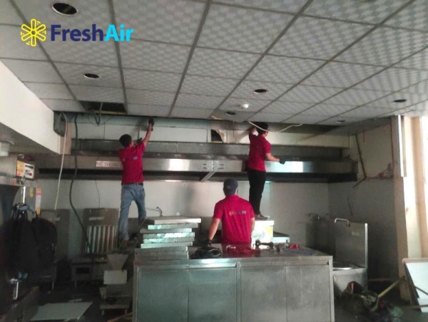Dự án hệ thống hút khói bếp trường học - Công Ty TNHH Sản Xuất Thương Mại Dịch Vụ Fresh Air