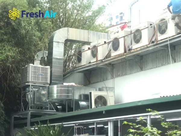 Dự án hệ thống hút khói bếp trường học - Công Ty TNHH Sản Xuất Thương Mại Dịch Vụ Fresh Air