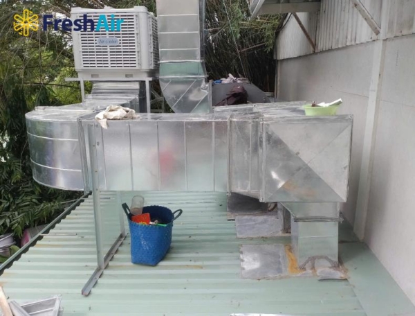 Dự án hệ thống hút khói bếp trường học - Công Ty TNHH Sản Xuất Thương Mại Dịch Vụ Fresh Air