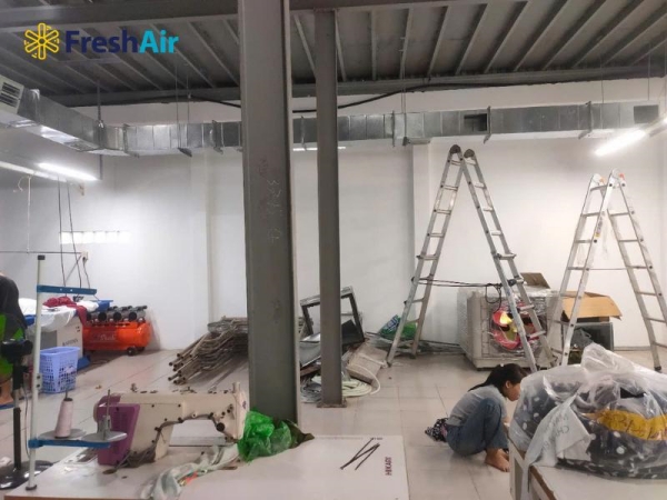Dự án hệ thống làm mát xưởng may - Công Ty TNHH Sản Xuất Thương Mại Dịch Vụ Fresh Air