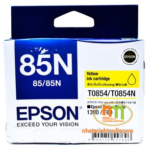 Mực in Epson T0854 (Sty photo 1390) màu vàng - Văn Phòng Phẩm Hanko Hà Nam - Công Ty TNHH SX TM DV Hanko Hà Nam