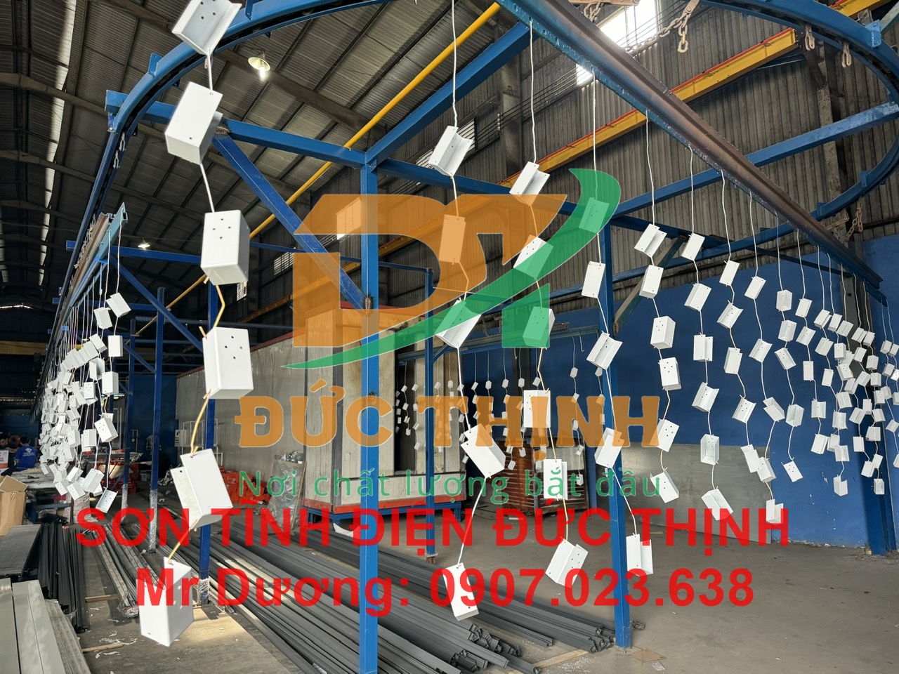 Dịch vụ sơn tĩnh điện - Công Ty TNHH Sản Xuất Cơ Khí Đức Thịnh