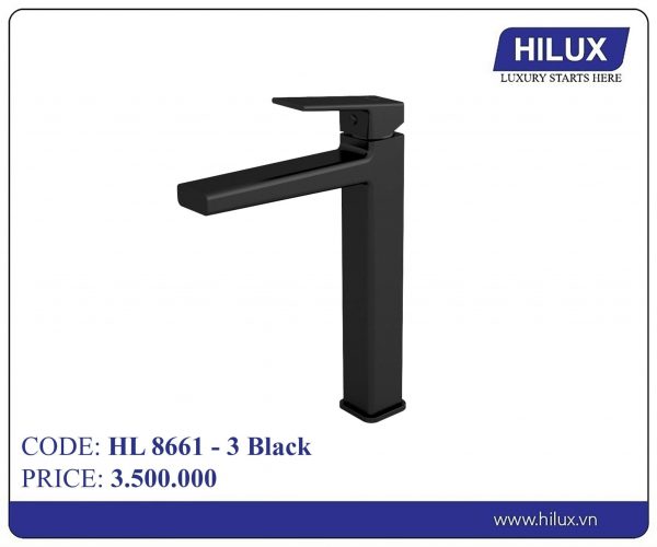 Vòi chậu Lavabo Hilux HL8661-3 Black