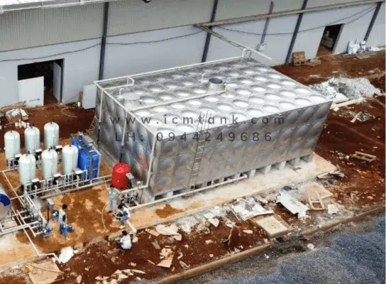 Bồn lắp ghép 180m3 tại Đắk Lắk