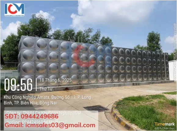 Bồn lắp ghép 240m3 chứa nước sinh hoạt