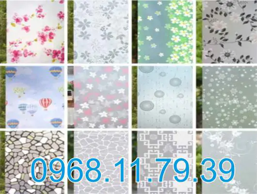 Dán decal mờ hoa văn