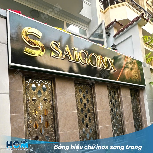 Bảng hiệu chữ nổi inox