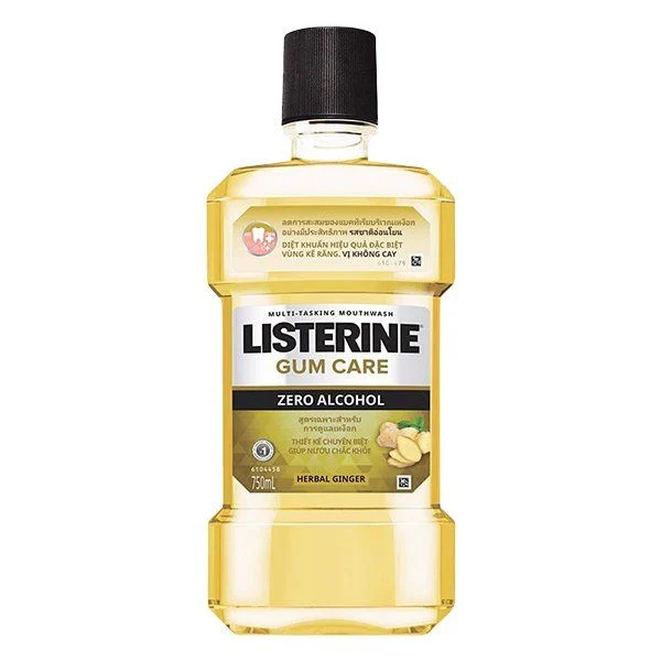 Nước súc miệng Listerine Gum Care Zero Alcohol 750ml